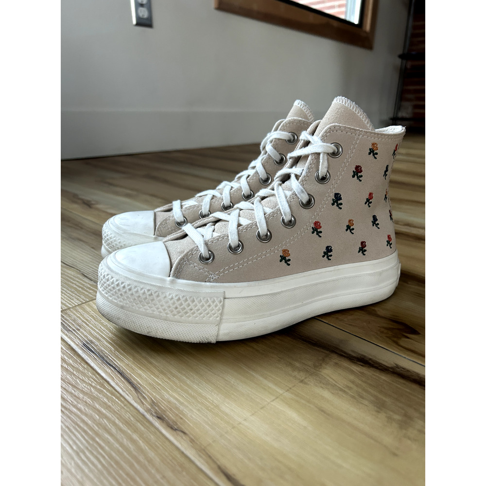 Converse Shoes Womens 6 Chuck Taylor All Star Lift Hi Platform Floral Sneaker